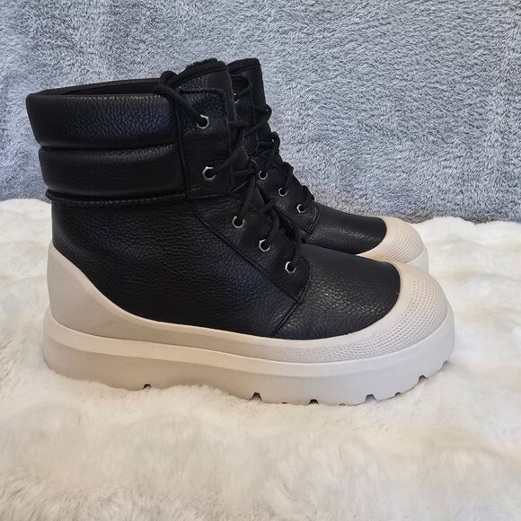 UGG Neumel High Weather Hybrid Waterproof Boots Men's Size 12 Black Leather NEW - Picture 4 of 11